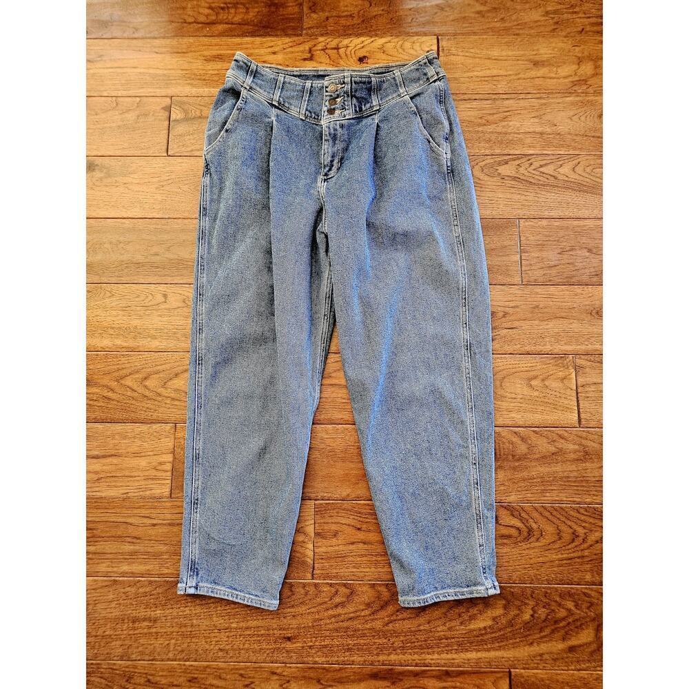 Hollister Jeans Womens Ultra High Rise 80s‎ Mom 31X26 Taper Denim Stretch